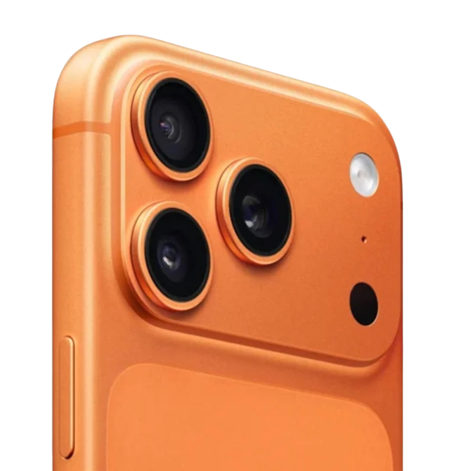 iPhone laranja em destaque